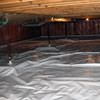 A sealed crawl space with support posts showing in Edmonds.