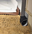 A crawl space encapsulation and insulation system, complete with drainage matting for flooded crawl spaces in Mount Vernon