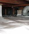 A Lake Stevens crawl space moisture system with a low ceiling