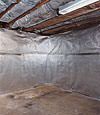 An energy efficient radiant heat and vapor barrier for a Darrington basement finishing project
